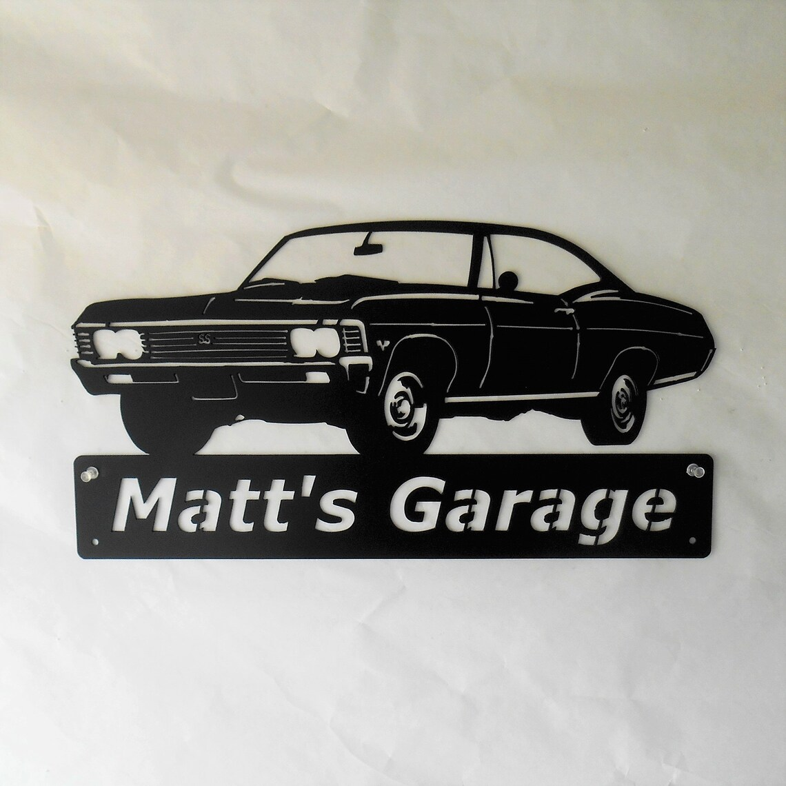 1967 Chevy Impala - Personalized Metal Sign- Man Cave