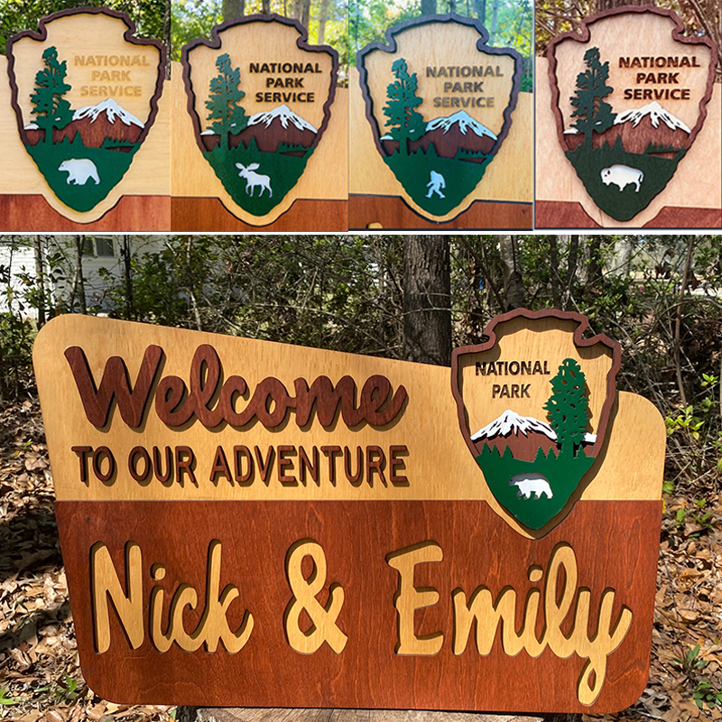 Personalized National Parks Custom Signs - Welcome to Our Adventure