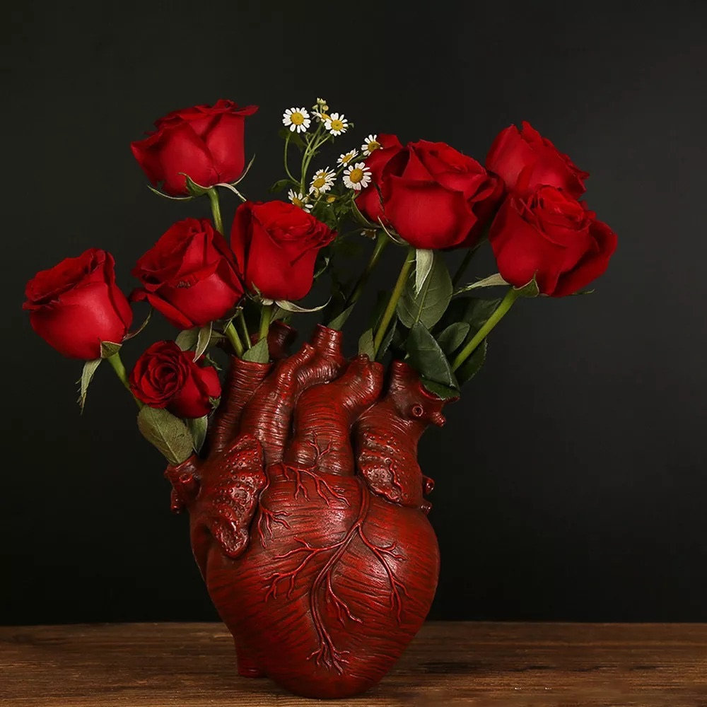 Anatomical Heart Vase - Heart Vase - Gift For Doctors - Artificial Flower Vase