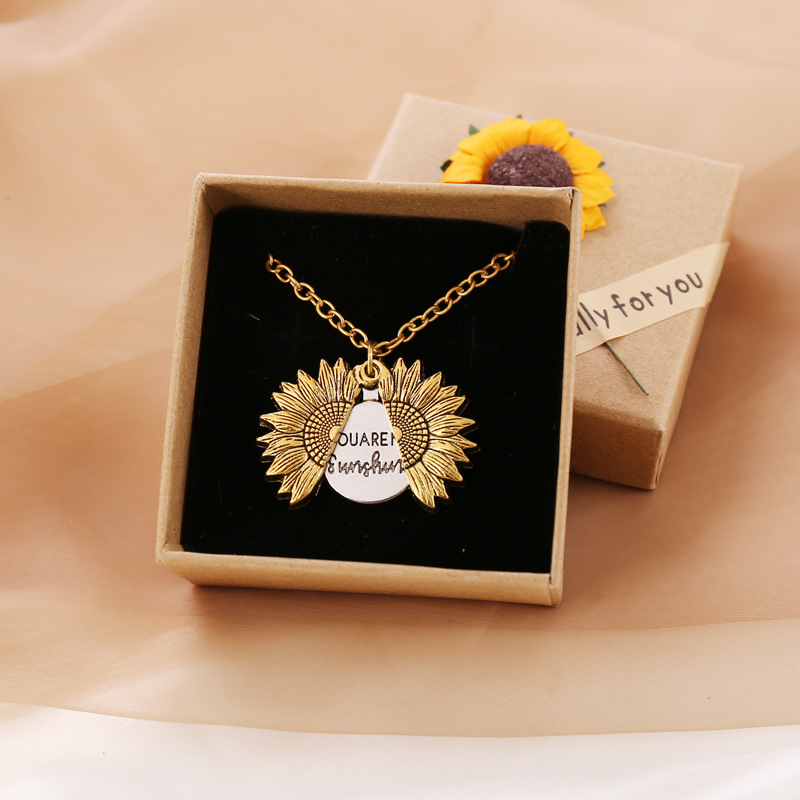 🌻"You Are My Sunshine"🌻 Sunflower Necklace With Gift Box