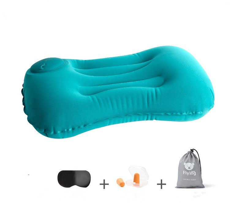 Portable inflatable pillow