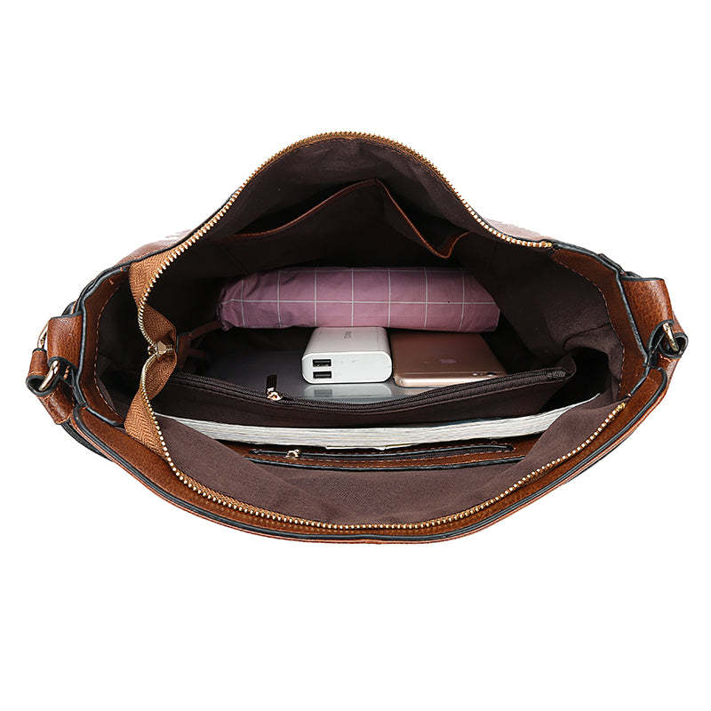 Women's Elegant Soft Leather Handbag Large Capacity Shoulder Bag