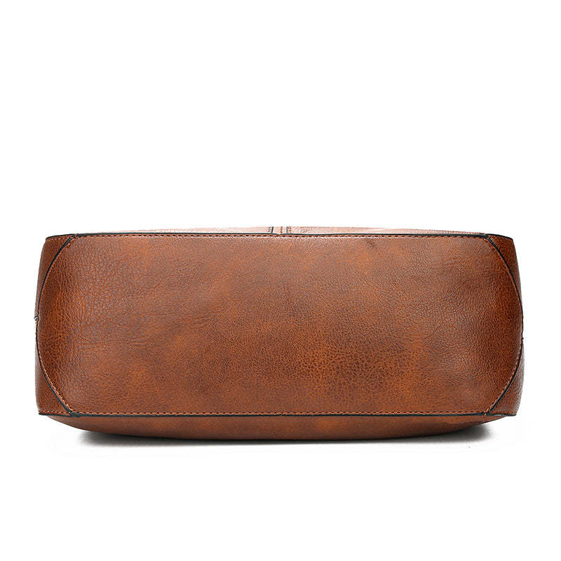 Women's Elegant Soft Leather Handbag Large Capacity Shoulder Bag