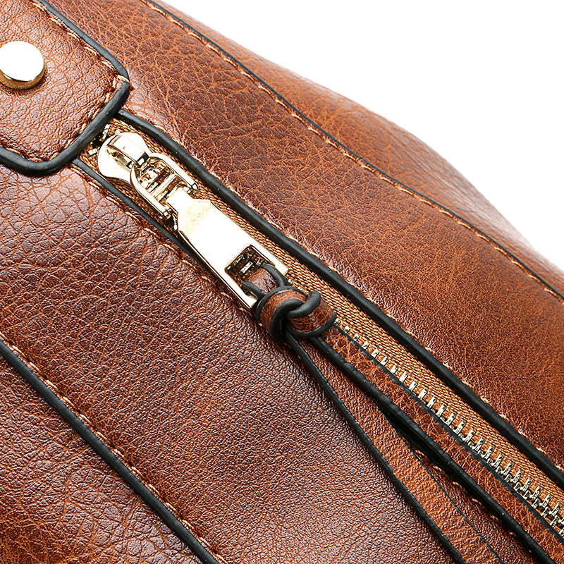 Women's Elegant Soft Leather Handbag Large Capacity Shoulder Bag