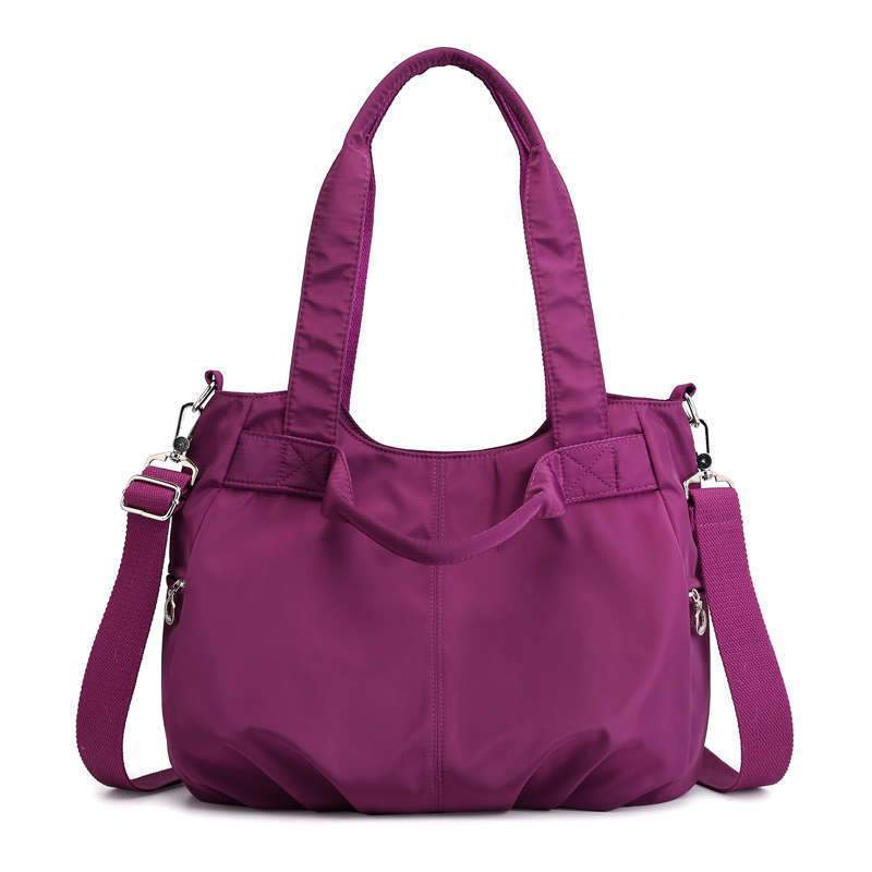 Women's Casual Waterproof Nylon Bag Solid Large Multifunctional Capacity Zipper Crossbody Bags by Marfuny