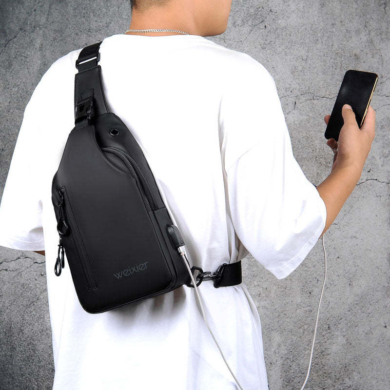 Casual Multifunctional Oxford Cloth Men's Chest Bag