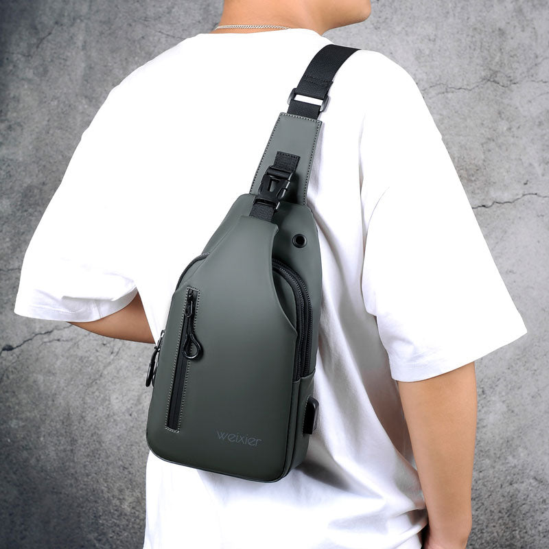 Casual Multifunctional Oxford Cloth Men's Chest Bag
