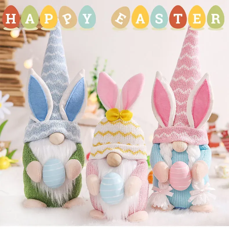 EASTER BUNNY GNOME WITH EGGS