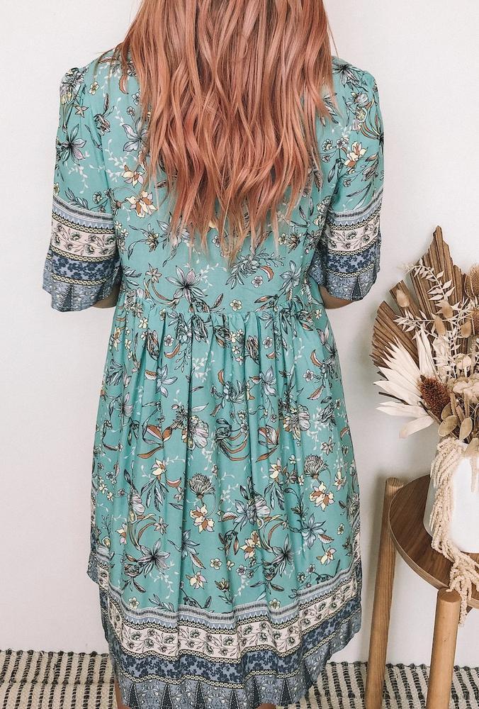 Boho Tassels Floral Mini Dress