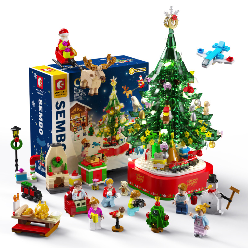 Christmas Pre-Sale 49% OFF-DIY Building Blocks Christmas Tree Music Box (870 pieces)