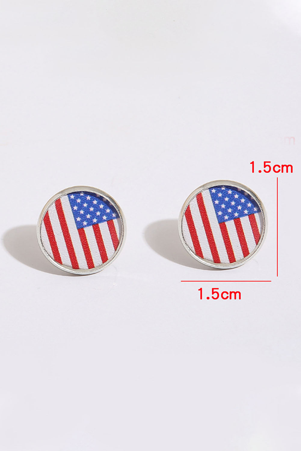 Round Flag Stud Earrings