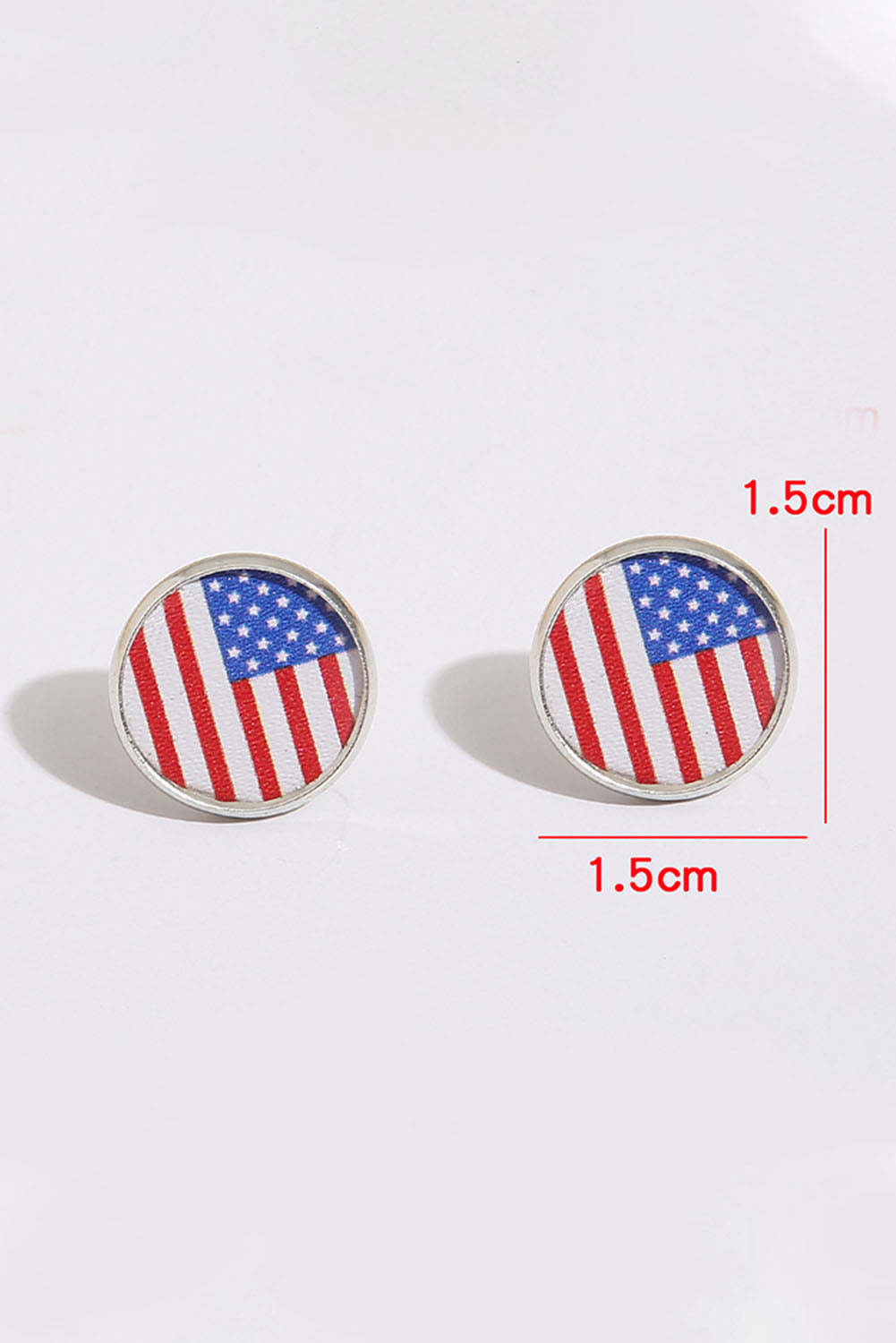Round Flag Stud Earrings