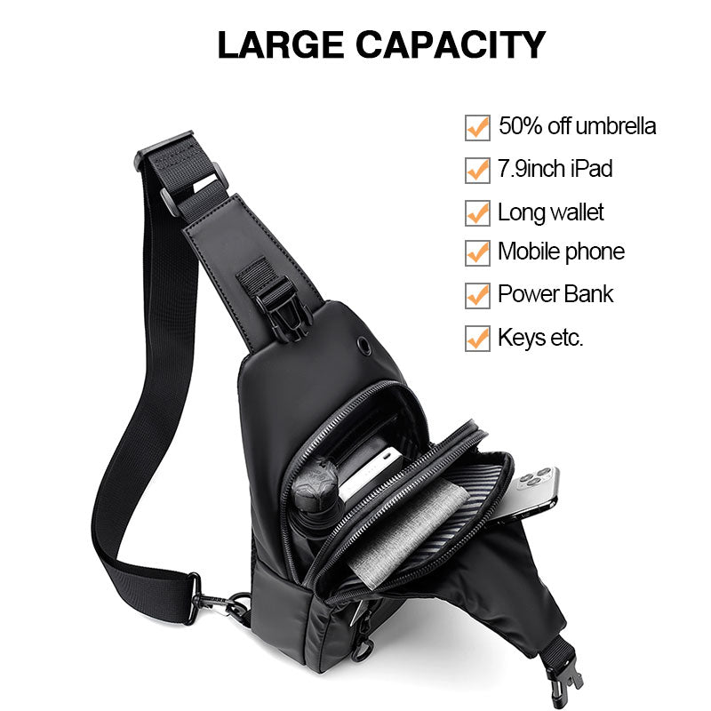 Casual Multifunctional Oxford Cloth Men's Chest Bag