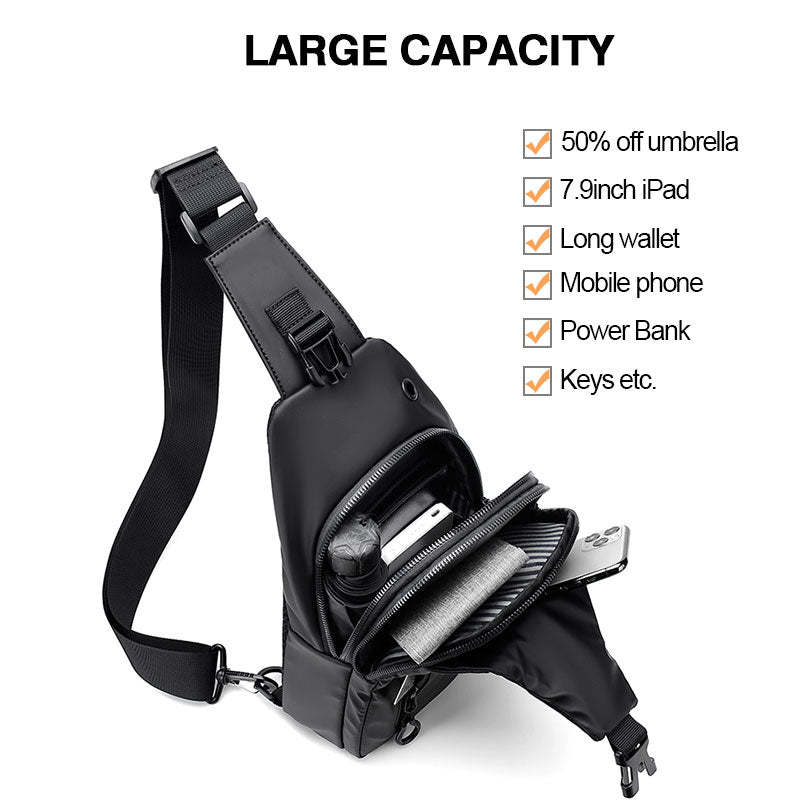 Casual Multifunctional Oxford Cloth Men's Chest Bag