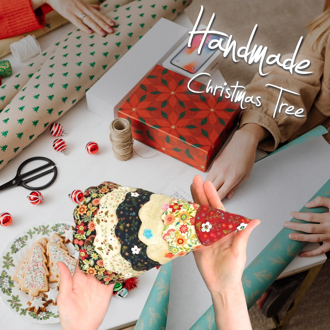 Handmade Christmas Tree Quilting Set (7PCS) —With Tutorial