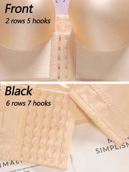 FRONT CLOSURE&amp;WIDE STRAPS LONGLINE WIRELESS GLOSSY CUP PUSH UP BRA