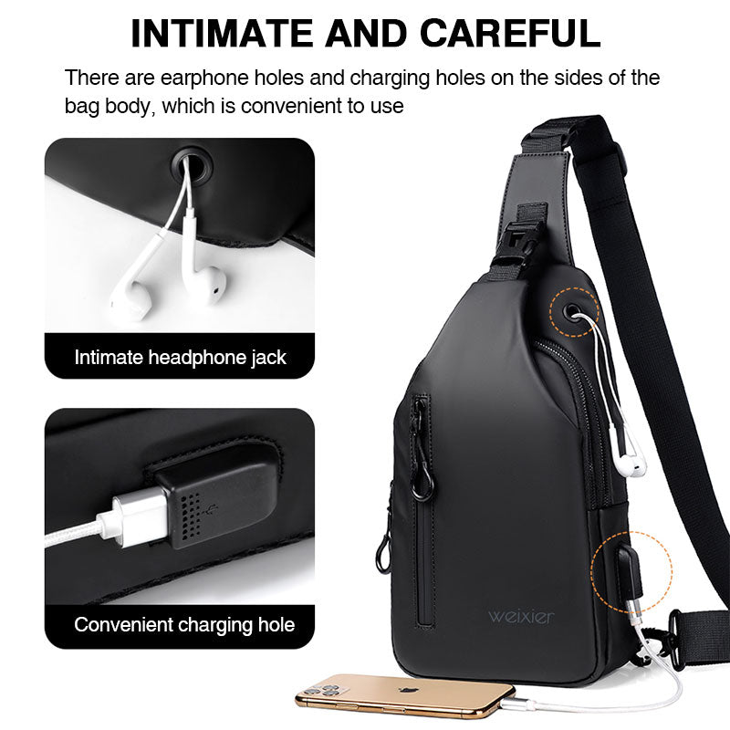Casual Multifunctional Oxford Cloth Men's Chest Bag