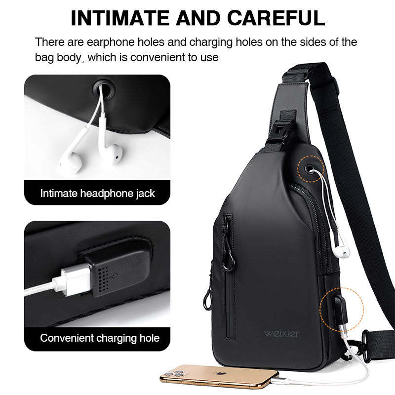 Casual Multifunctional Oxford Cloth Men's Chest Bag