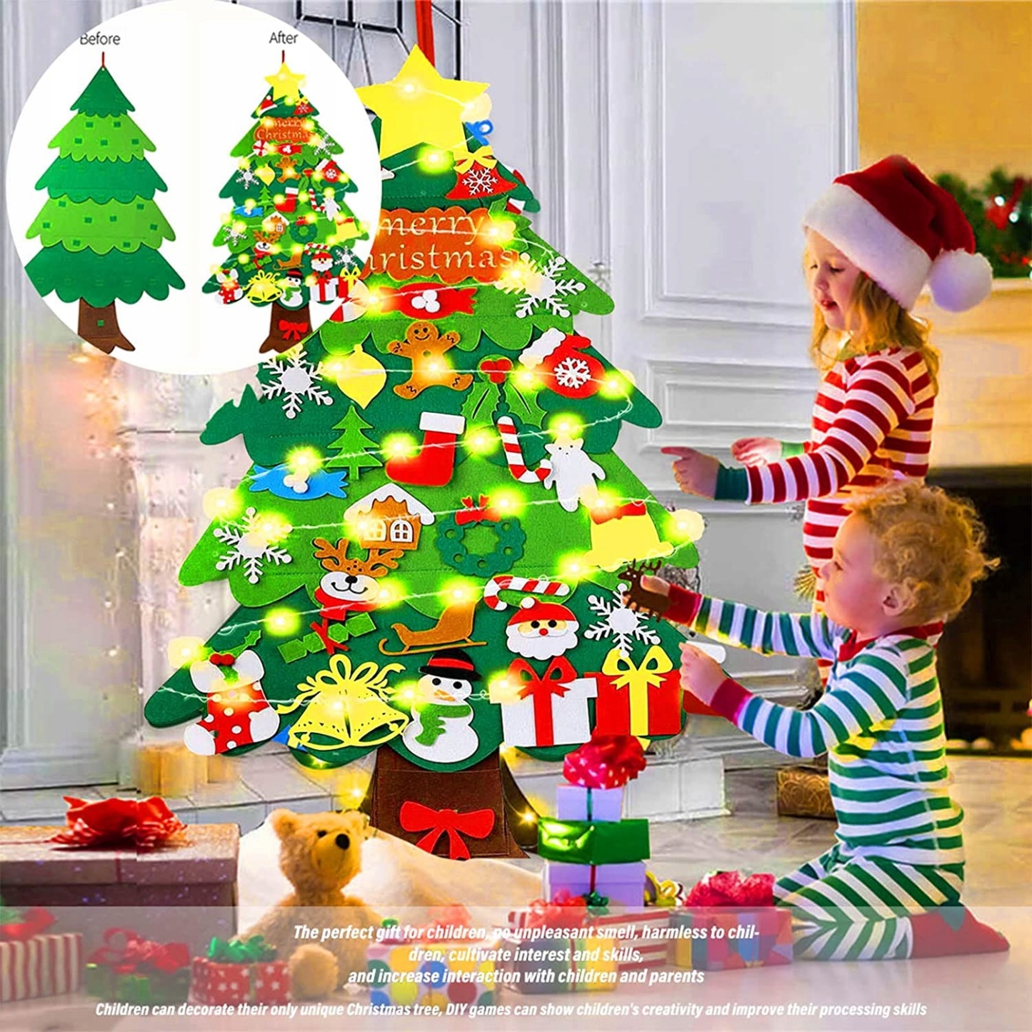 Kids DIY Felt Christmas Tree 🎄 The Best Christmas Gift For Kids 🎄
