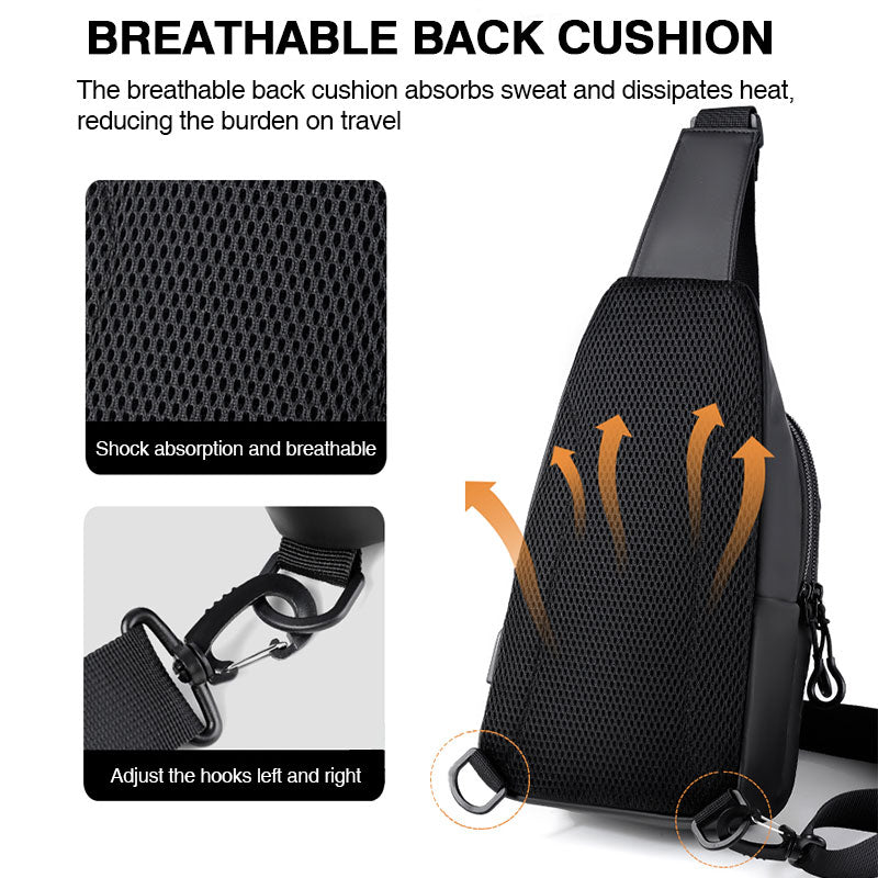 Casual Multifunctional Oxford Cloth Men's Chest Bag