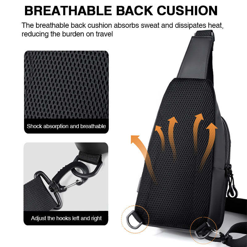 Casual Multifunctional Oxford Cloth Men's Chest Bag