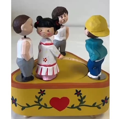 Three Kissing Girls/Boys Music Box