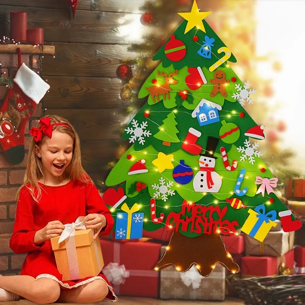 Kids DIY Felt Christmas Tree 🎄 The Best Christmas Gift For Kids in 2022 🎄