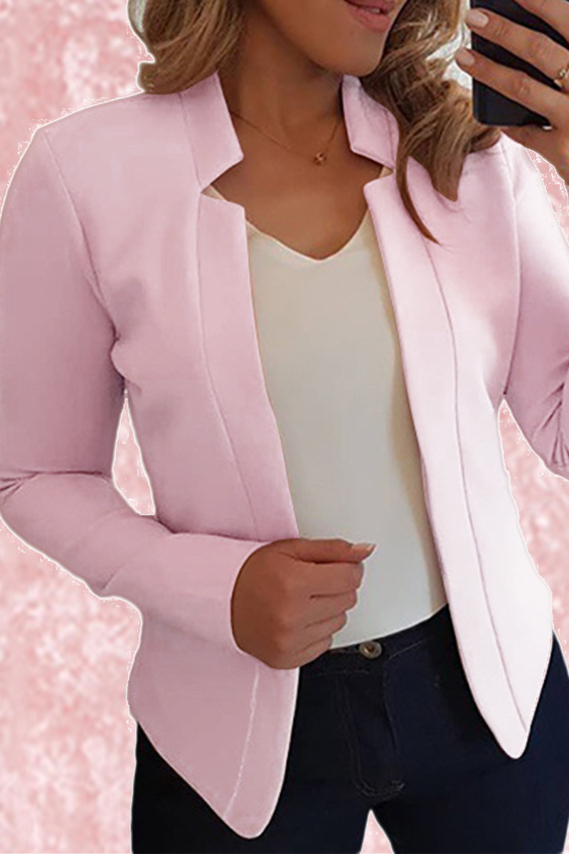 Fashion Solid Split Joint Outerwear(6 Colors)