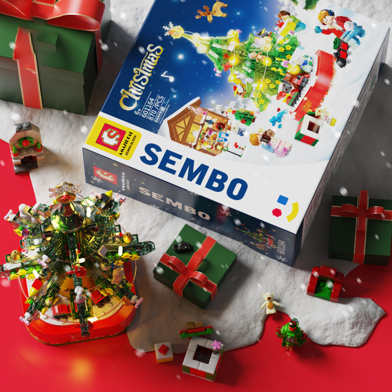 Christmas Pre-Sale 49% OFF-DIY Building Blocks Christmas Tree Music Box (870 pieces)