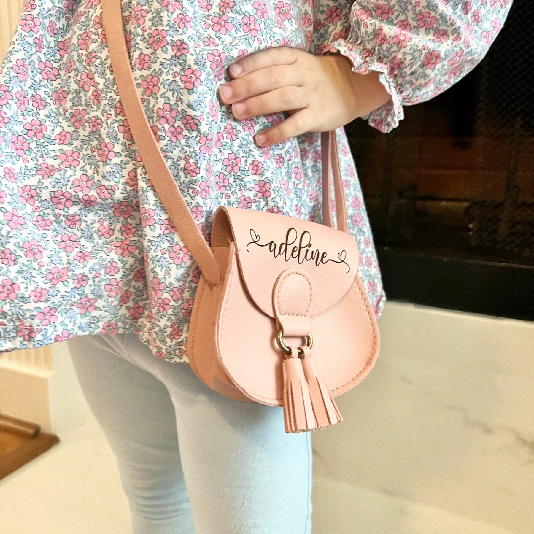 Personalized Girls Color Tassel Purse | CWPack11