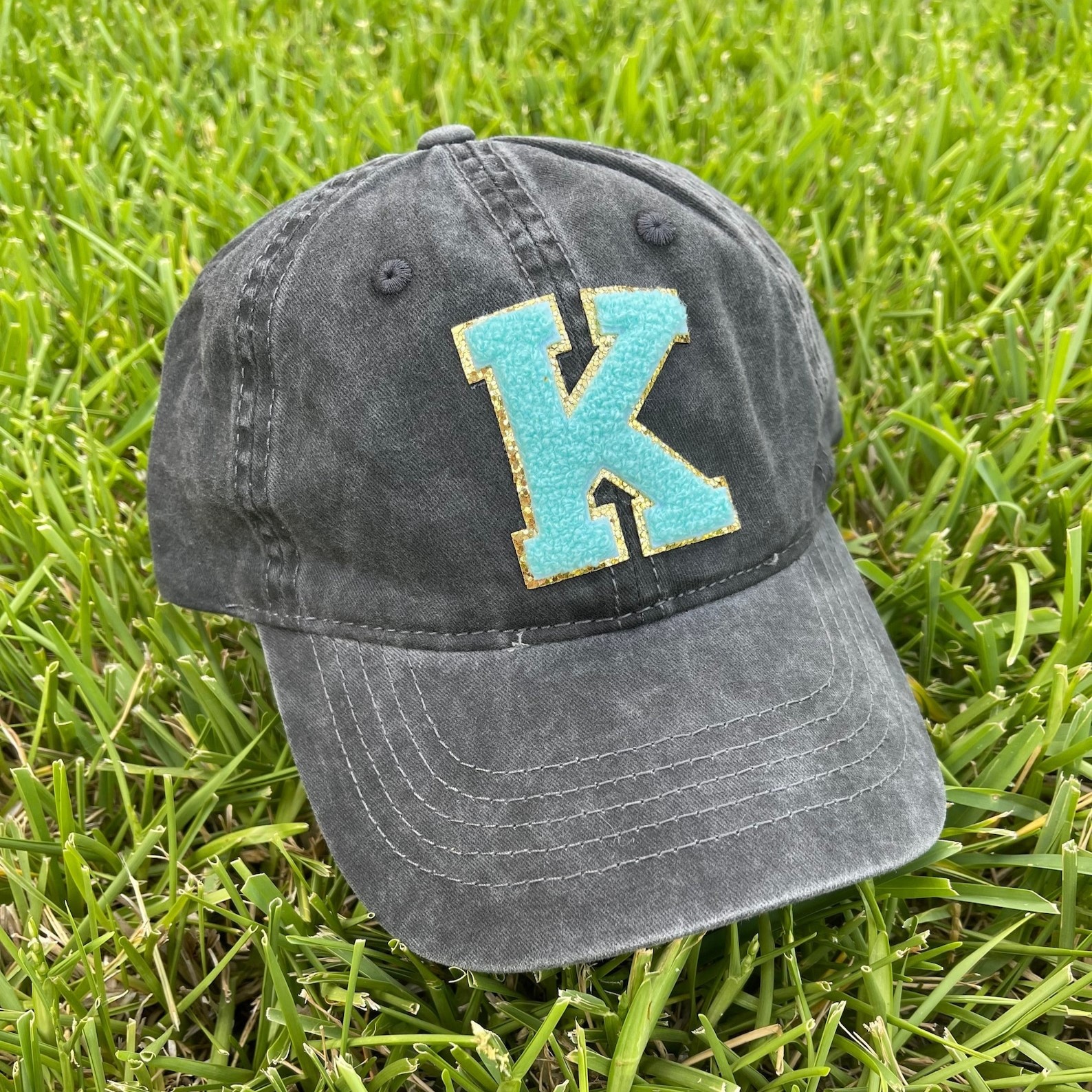 Personalized Adult & Kid Letter Patch Tie-dye Hat | CWBeach17