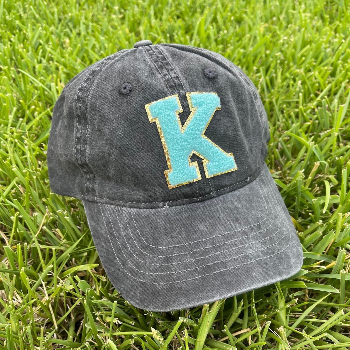 Personalized Adult & Kid Letter Patch Tie-dye Hat | CWBeach17