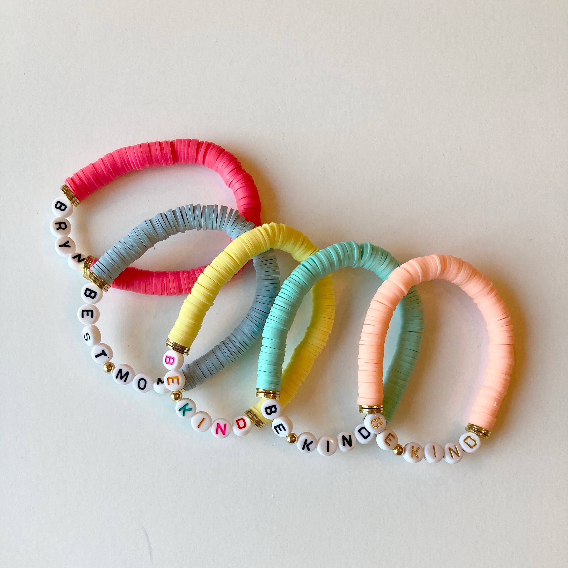 Personalized Colorful Bead Bracelet For Kids & Adult | CWBeach06