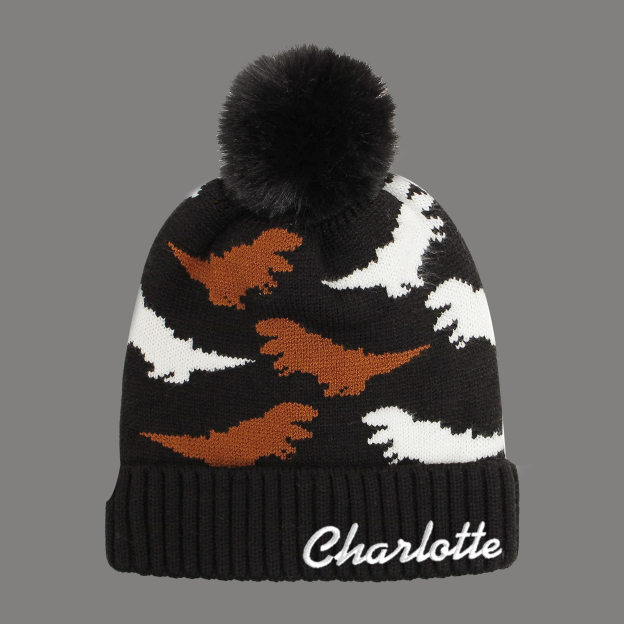 Personalized Embroidery Kid Dinosaur Hat and Scarf for Comfort & Unique | HSKid12