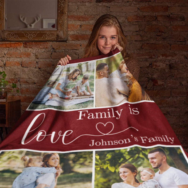 Personalized Memorial Photo Blanket for Comfort & Unique | BKphoto08