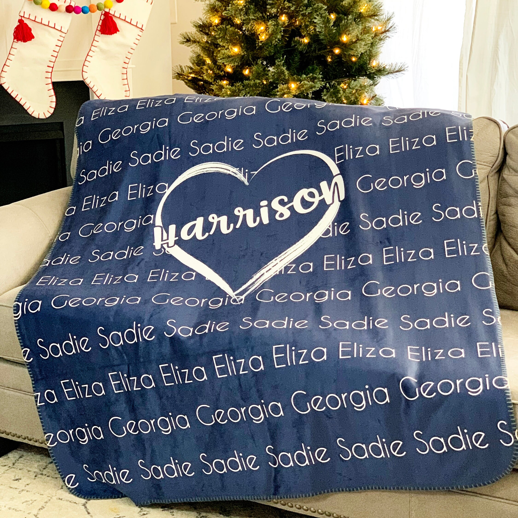 Personalized Family Name Blanket for Comfort & Unique | BKName10