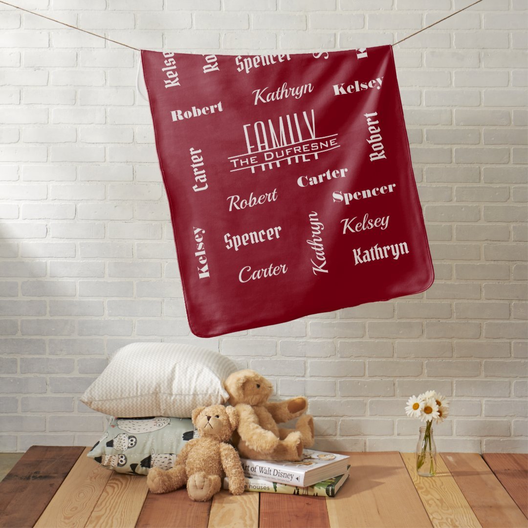 Personalized Family Name Blanket for Comfort & Unique | BKName07