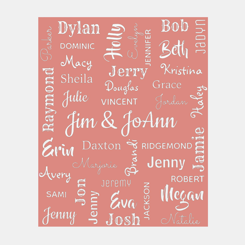Personalized Family Name Blanket for Comfort & Unique | BKName06