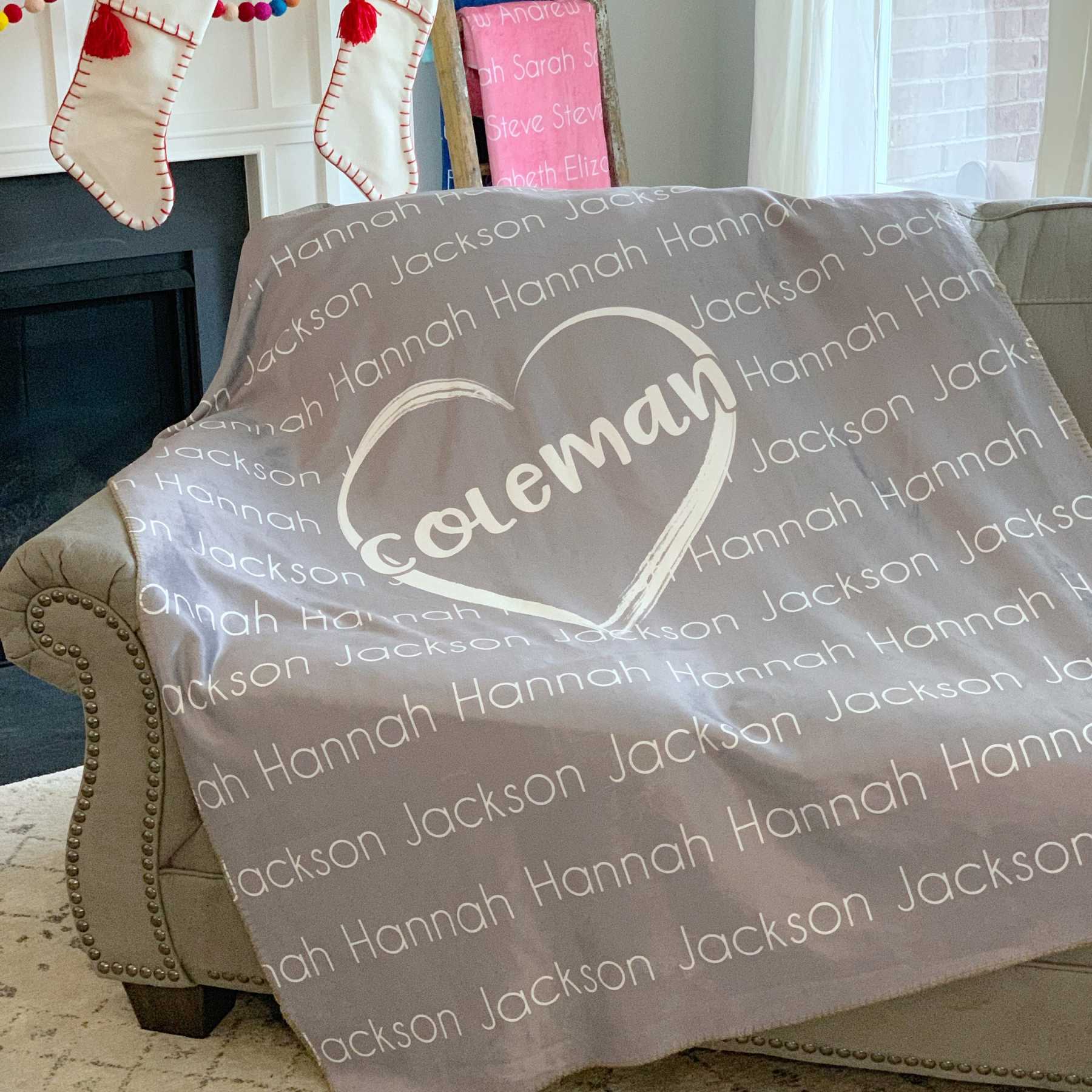 Personalized Family Name Blanket for Comfort & Unique | BKName10
