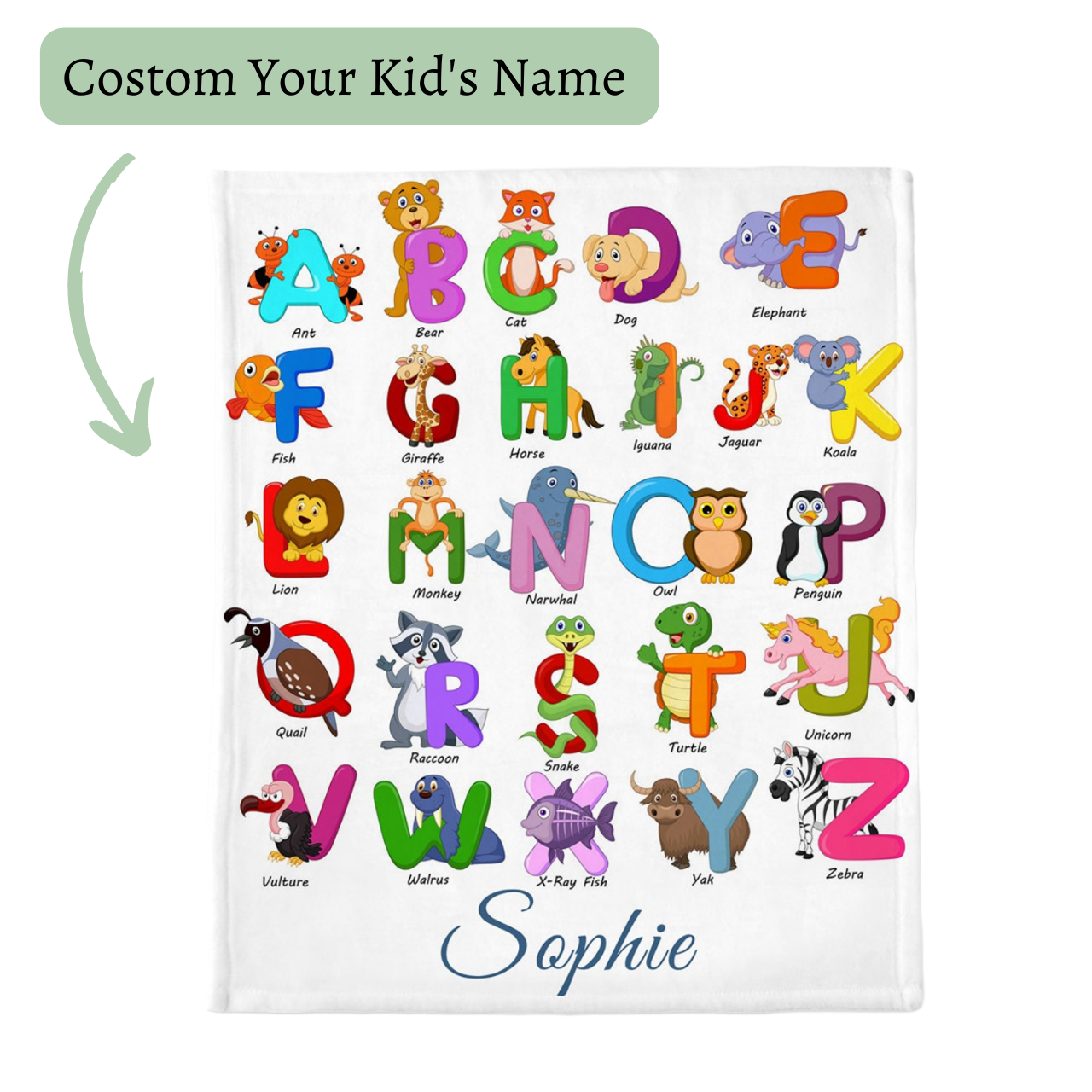 Personalized Lovely Kid Blanket for Comfort & Unique | BKKid38