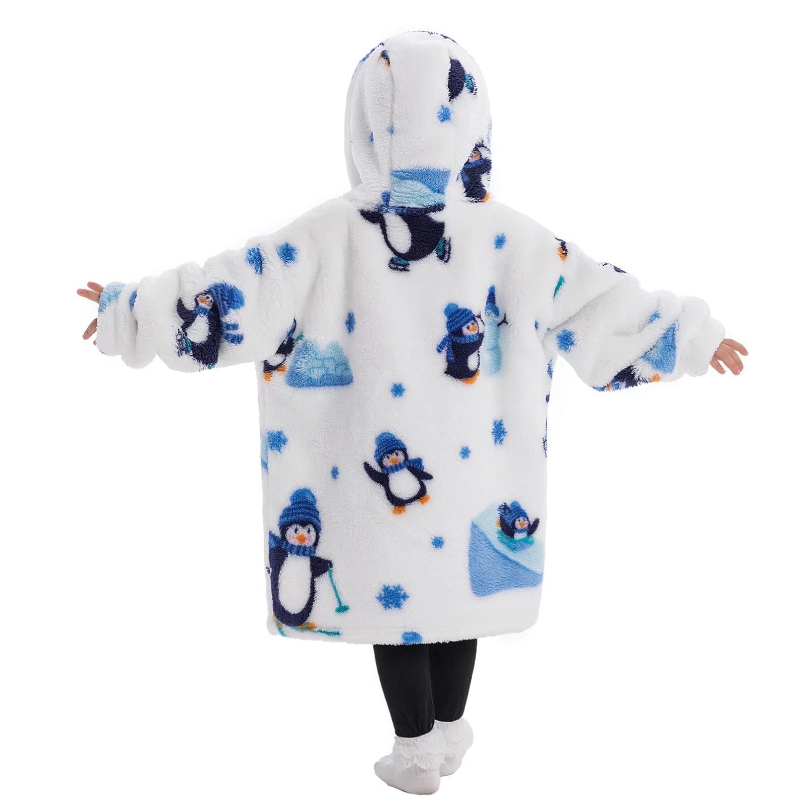 Personalized Embroidery Wearable Blanket Hoodie with Pockets for Toddler | BHKid01