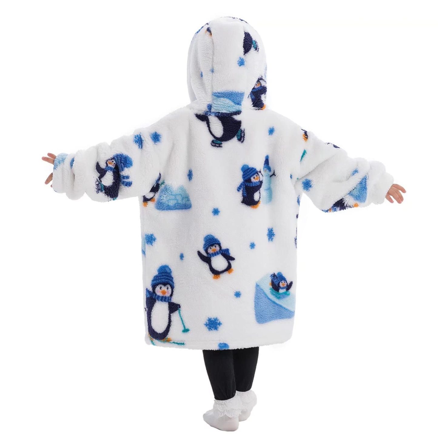 Personalized Embroidery Wearable Blanket Hoodie with Pockets for Toddler | BHKid01