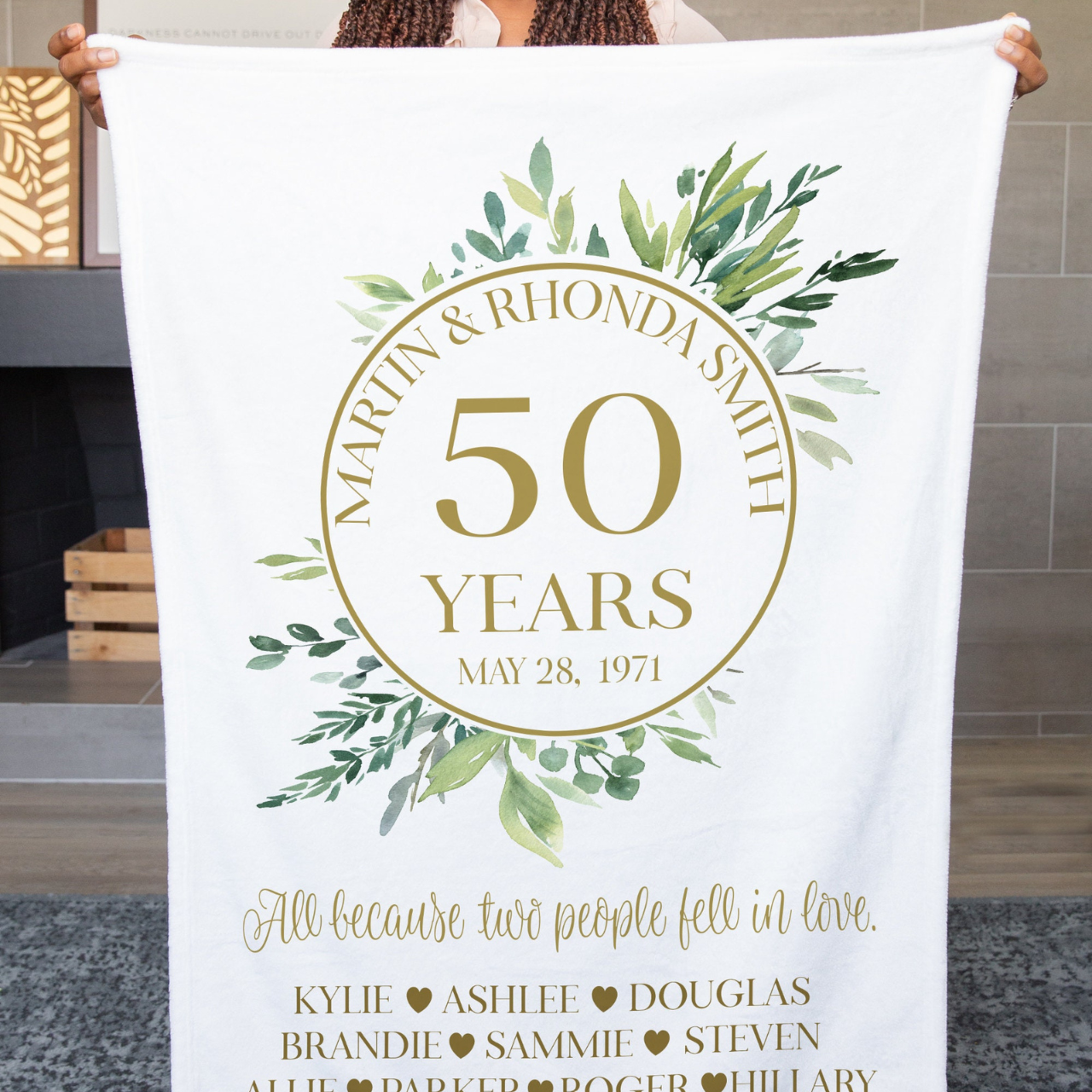 Personalized Anniversary Blanket for Comfort & Unique | BKAN003