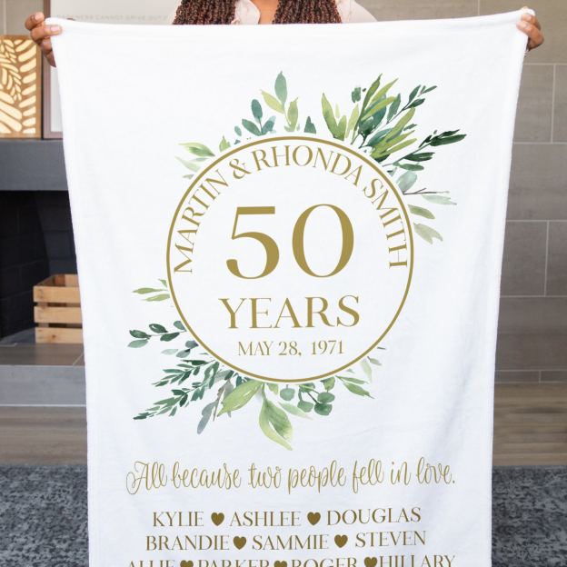 Personalized Anniversary Blanket for Comfort & Unique | BKAN003