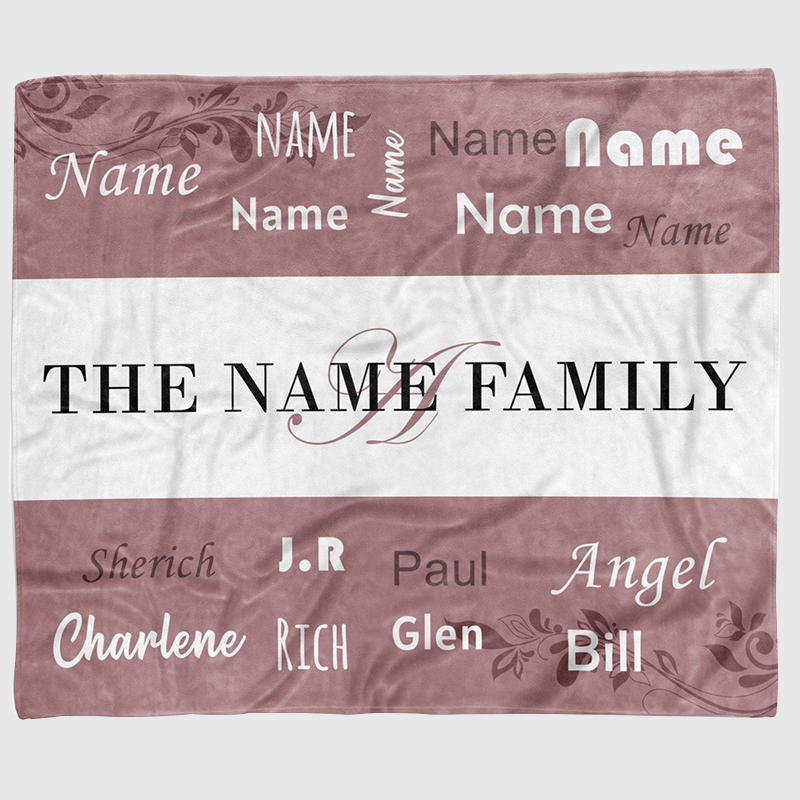 Personalized Family Name Blanket for Comfort & Unique | BKName03