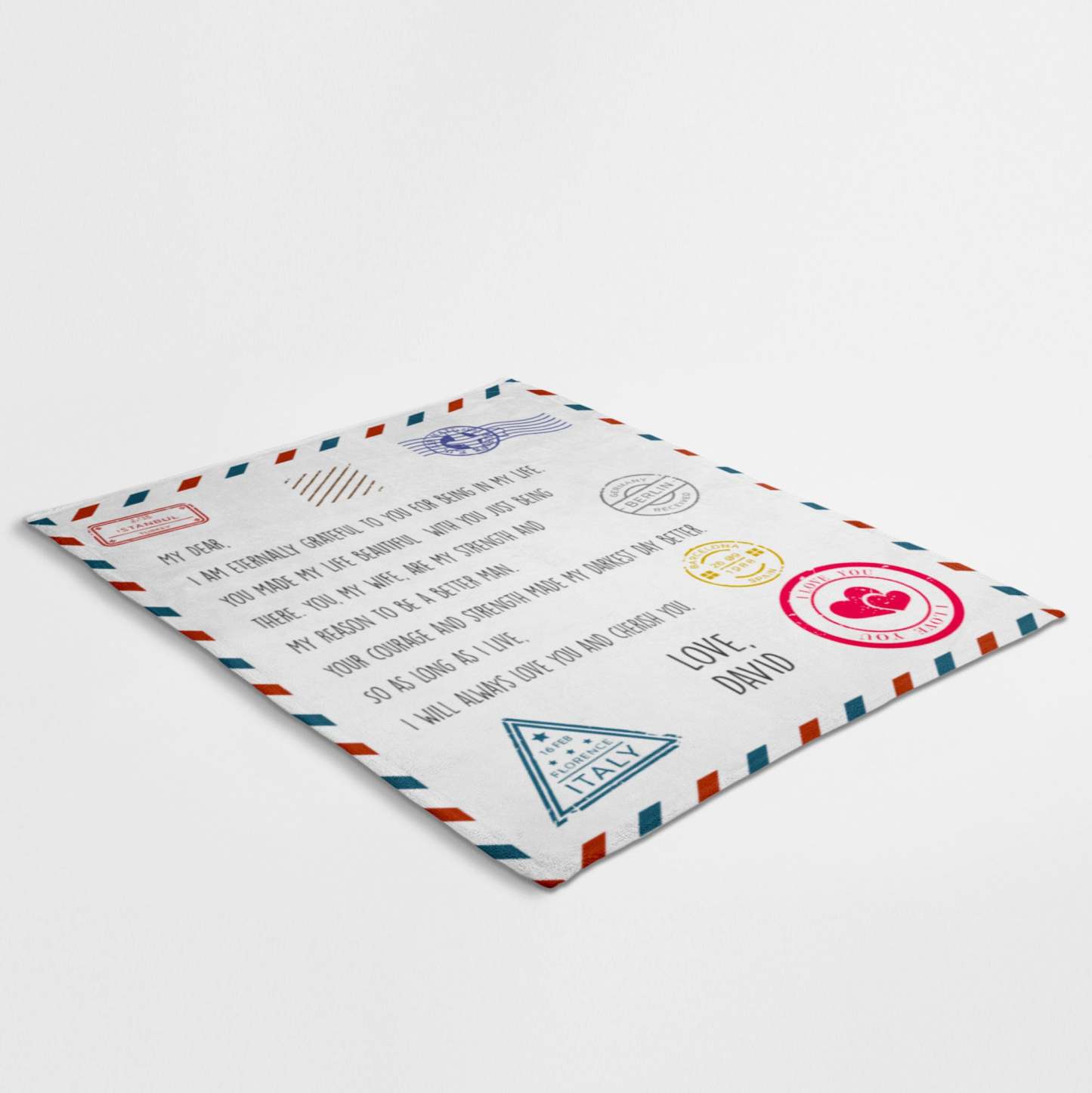 Personalized Love Letter Blanket for Comfort & Unique | BKletter12