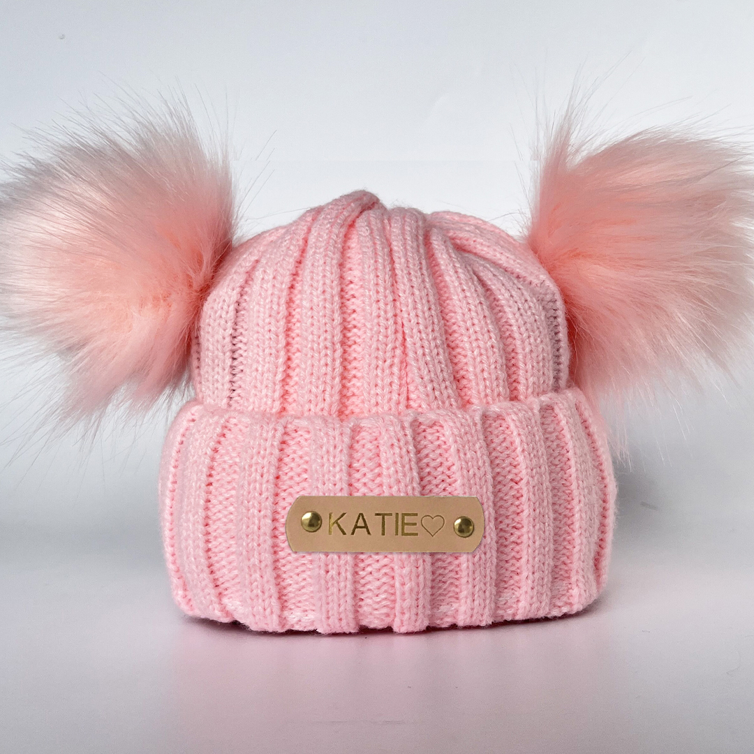 Personalized Name Kid Pom Pom Hat for Comfort & Unique | HSKid09