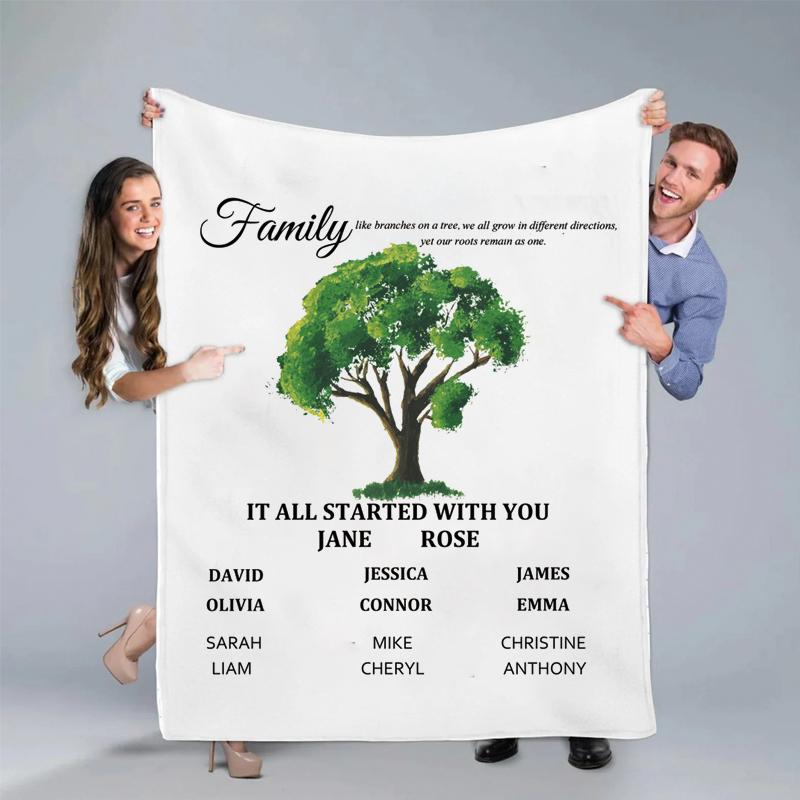 Personalized Family Name Blanket for Comfort & Unique | BKName04