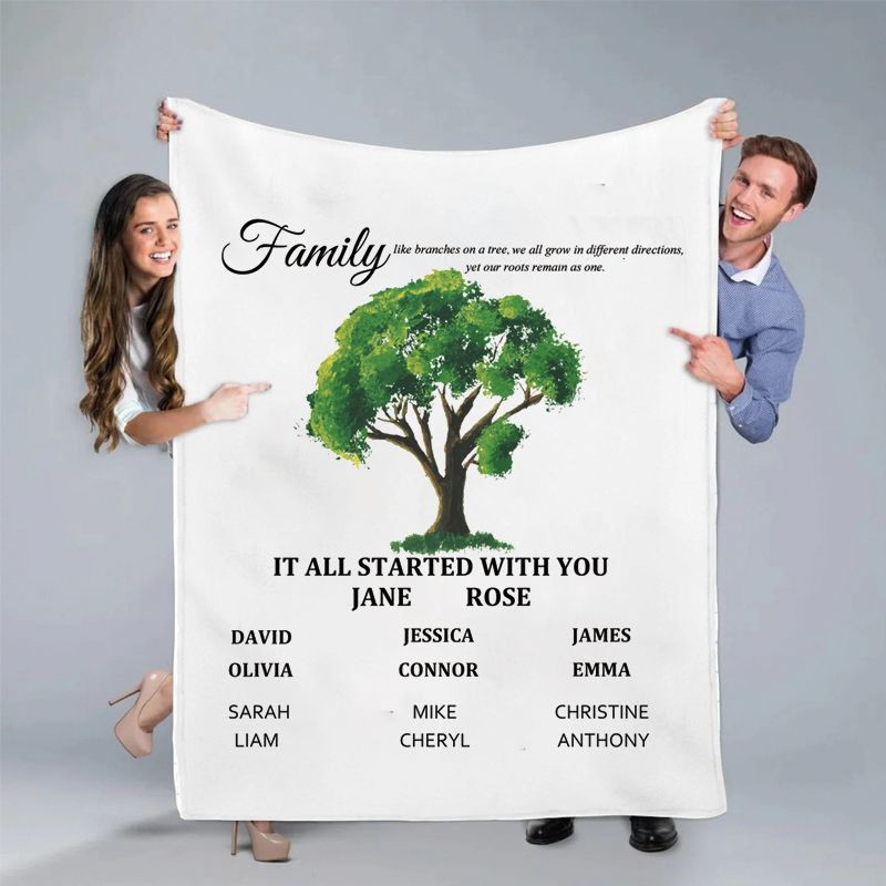 Personalized Family Name Blanket for Comfort & Unique | BKName04