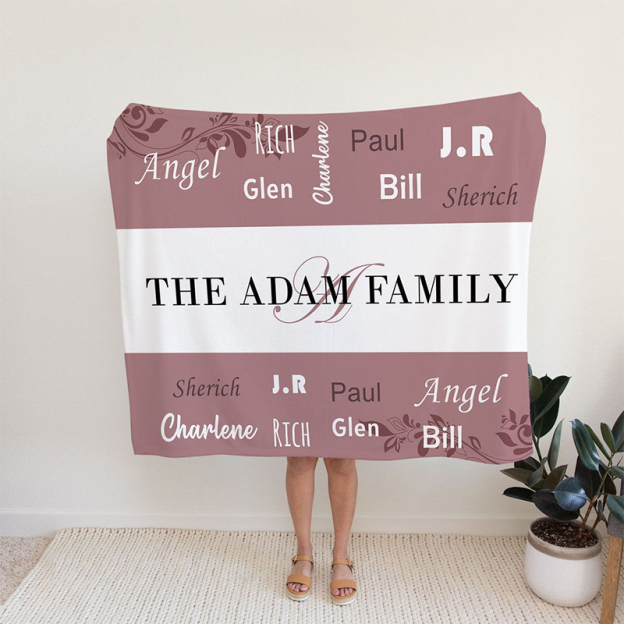 Personalized Family Name Blanket for Comfort & Unique | BKName03